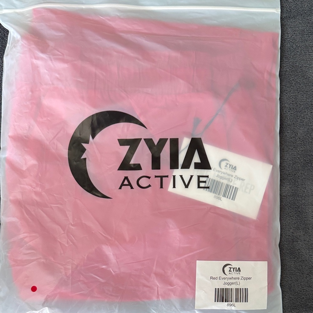 ZYIA Active Red Everywhere Zipper Jogger